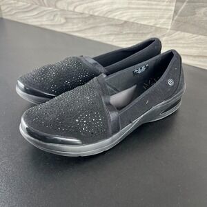 Bzees Lollipop Loafers Women's Size 9.5M Black Casual Slip On Comfort Shoes